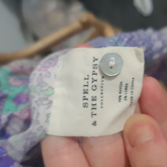 Spell Poinciana Boho Midi Dress Small Lilac - Picture 10 of 16